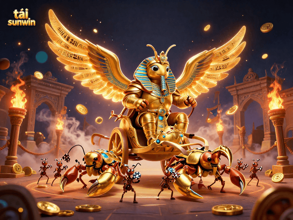Engage with the vibrant scene of tải sunwin featuring glowing characters and dynamic casino elements during gameplay action.