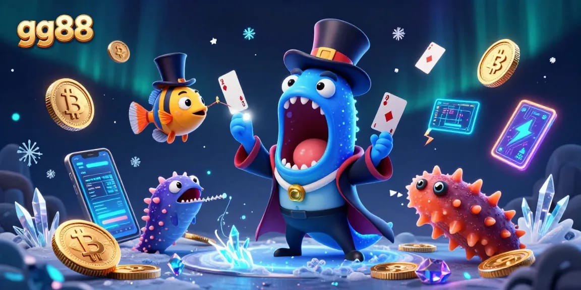 Experience thrilling action with gg88 as the deep-sea eel performs magic, blending gambling and entertainment elements.