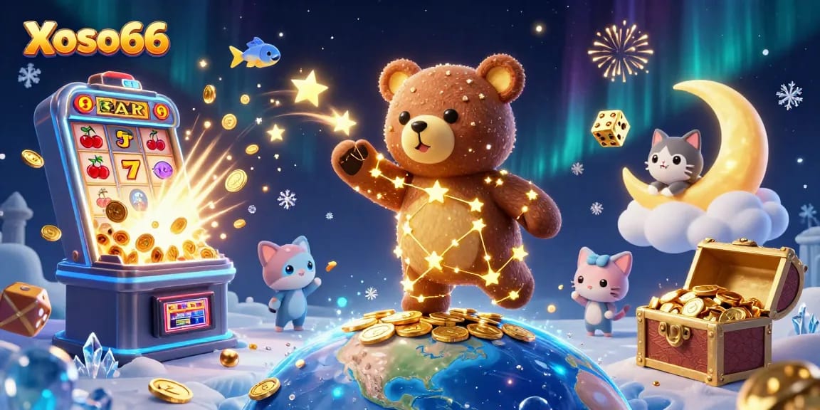 Experience exhilarating winnings at Xoso66 with an enchanting casino-themed illustration.