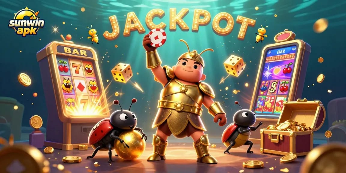 Experience the thrill of winning with sunwin apk amidst a vibrant casino scene filled with exciting games.