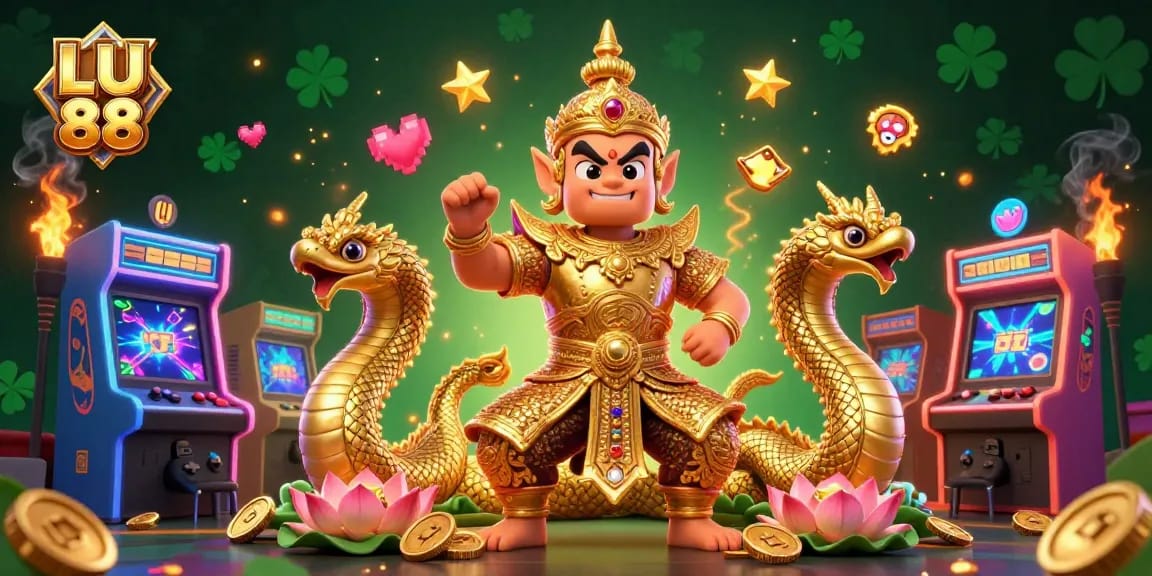 Experience LU 88's vibrant casino gaming with dazzling visuals and captivating casino-themed elements.