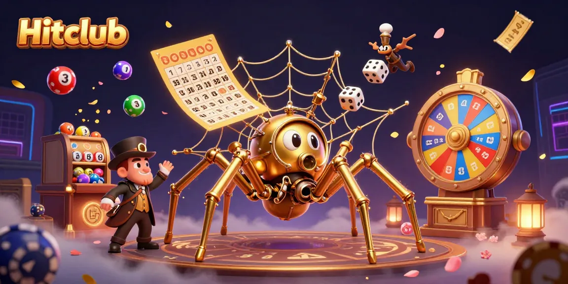 Engage with Hitclub in this vibrant steampunk casino scene featuring lively gaming elements.