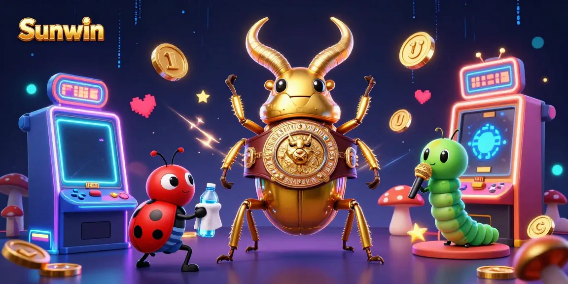 Engage with Sunwin’s exciting casino experience through a dynamic illustration featuring gaming elements.