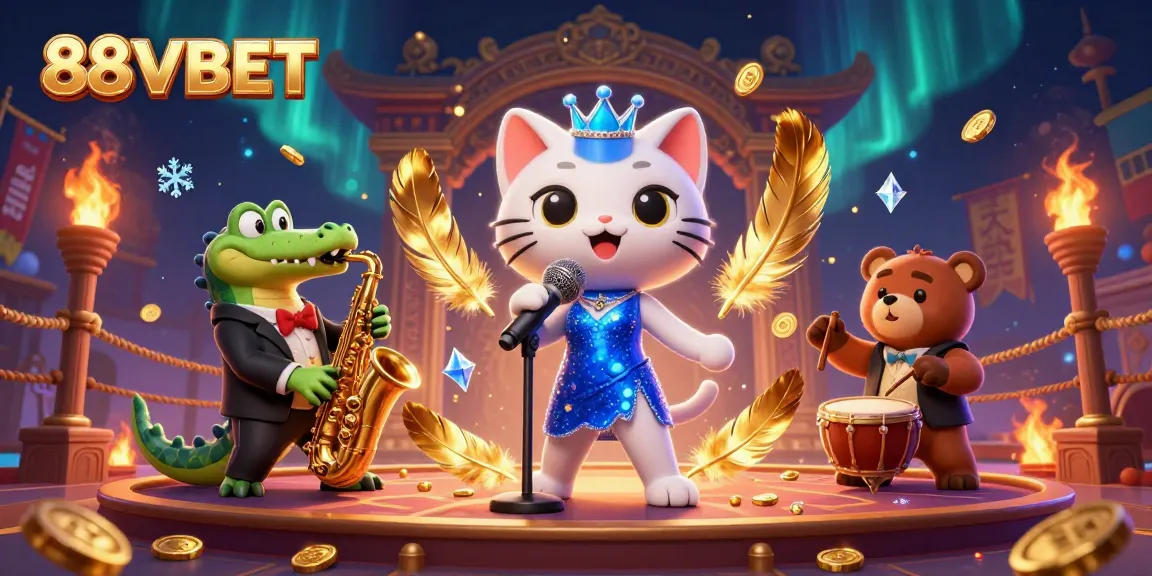 Experience the excitement of casino entertainment and fun at 88VBET with vibrant characters and game elements.