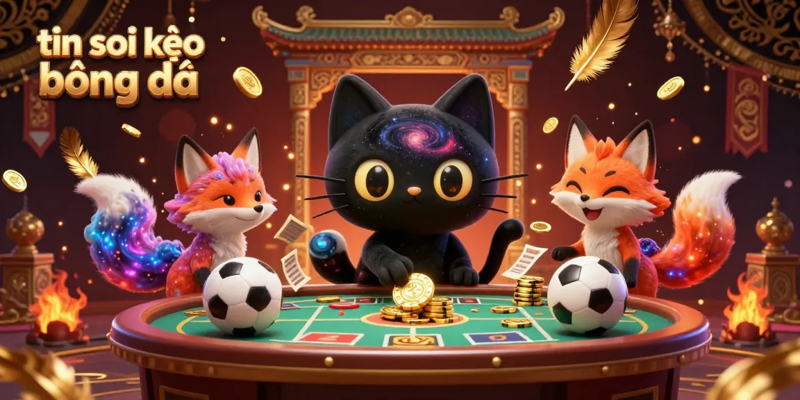 Experience thrilling sports betting with the tin soi kèo bóng đá cosmic scene, showcasing captivating characters and energetic game elements.