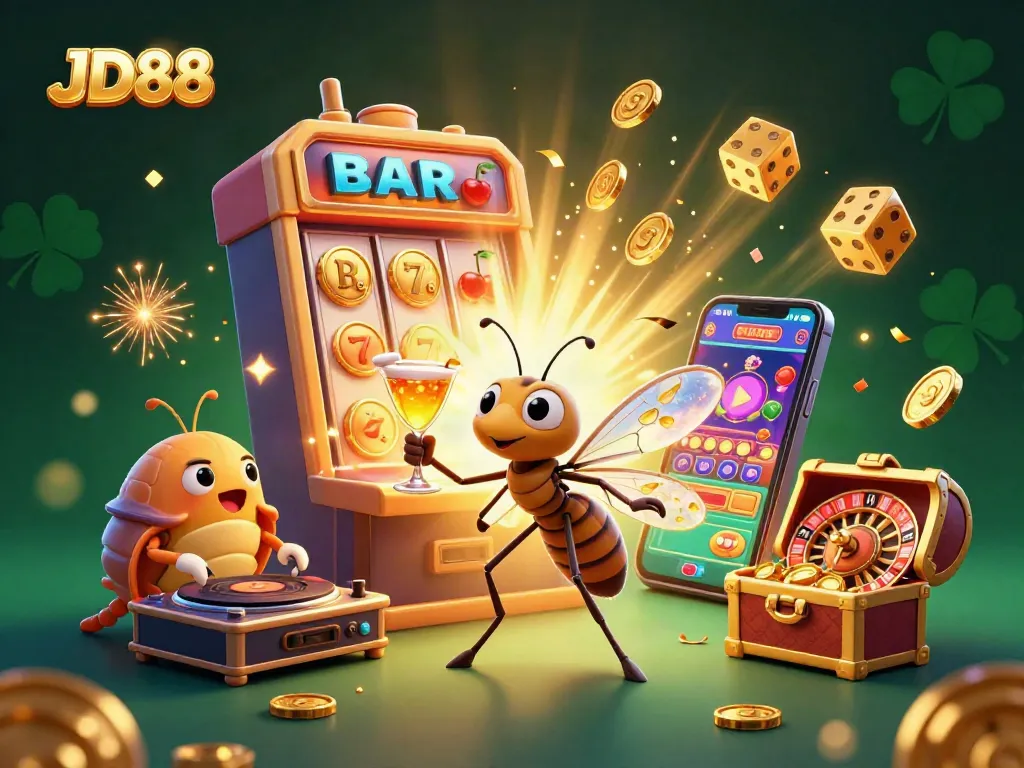 Join JD88 and experience thrilling casino action with a winning slot machine jackpot!