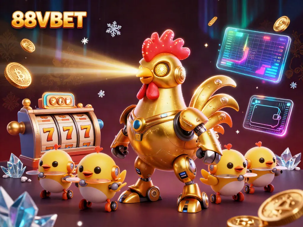 Engage with dynamic gaming at 88VBET in this stunning casino-inspired 3D illustration.
