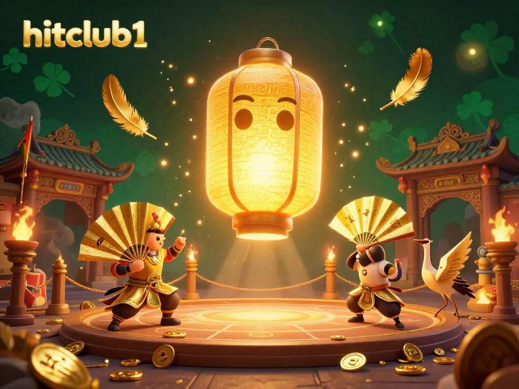 Experience hitclub1's vibrant casino universe with golden lantern spirit and paper fan warriors.