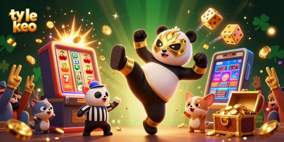 Experience thrilling ty le keo action with a panda wrestler and exciting casino elements.