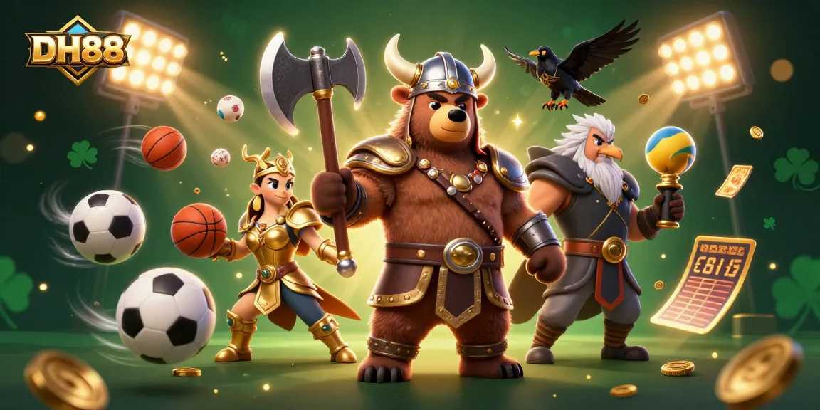 Experience the thrilling gameplay at DH88 with dynamic sports action and vibrant illustrations.