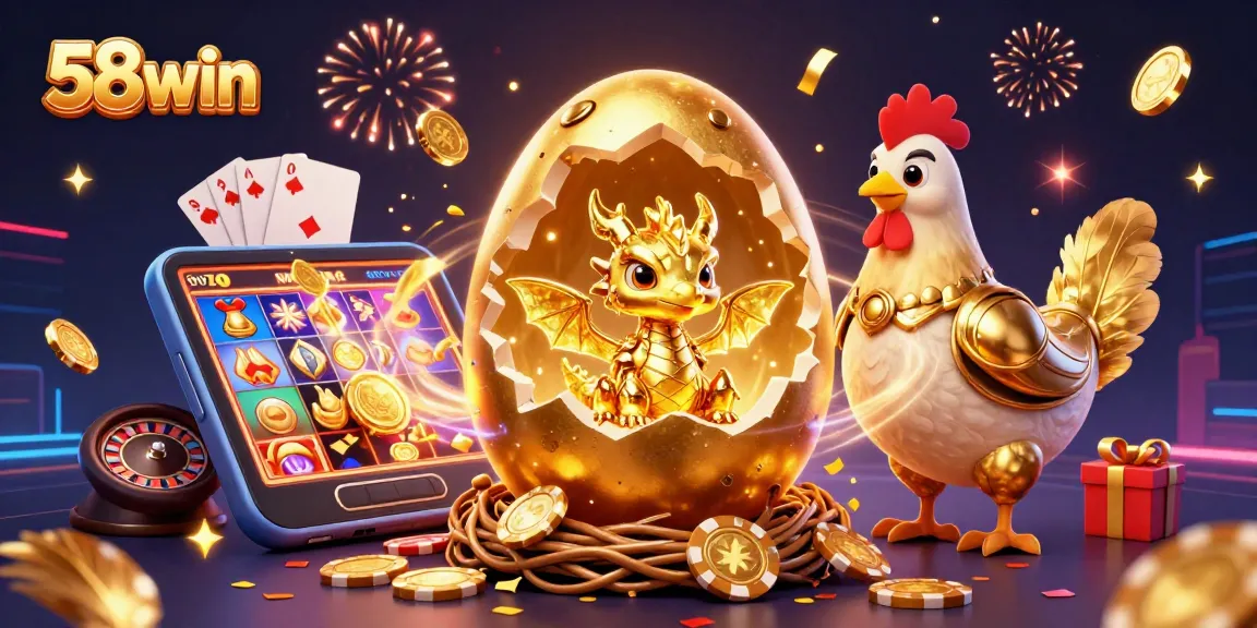 Experience the vibrant gaming world of 58win with golden dragon treasure and gaming excitement.