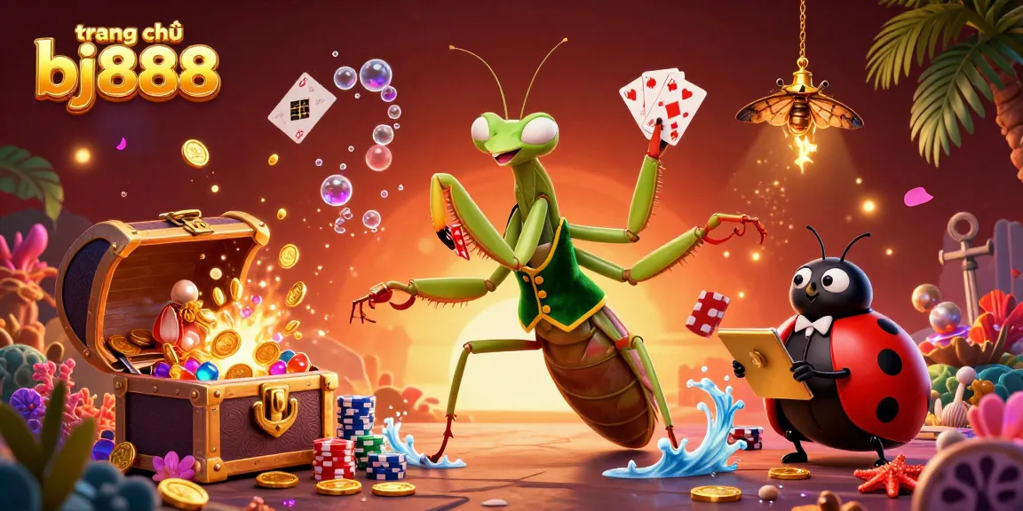 Experience the vibrant gaming world of trang chủ bj888 with an engaging casino illustration featuring dynamic characters and elements.