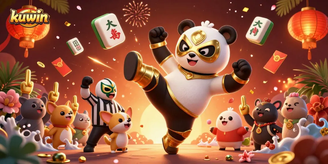 Experience kuwin's vibrant gaming scene with colorful characters and dynamic casino elements.
