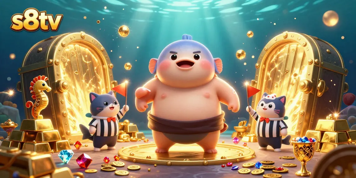S8TV offers thrilling underwater gambling scenes with vibrant characters and dynamic elements.
