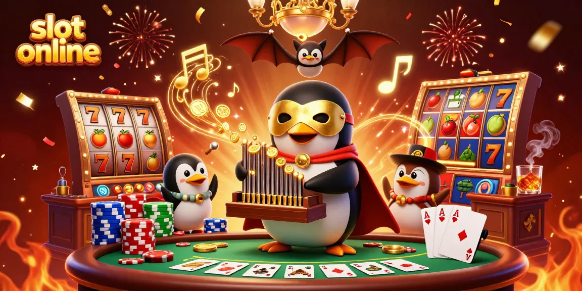 Experience the thrill of slot online with a vibrant 3D casino scene full of excitement and rewards.
