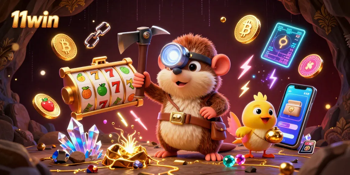 Engage with thrilling slots at 11win, featuring gaming adventures in a treasure-filled cave.