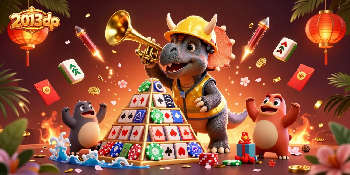 Win big at 2013dp with colorful slot reels and fun casino characters celebrating