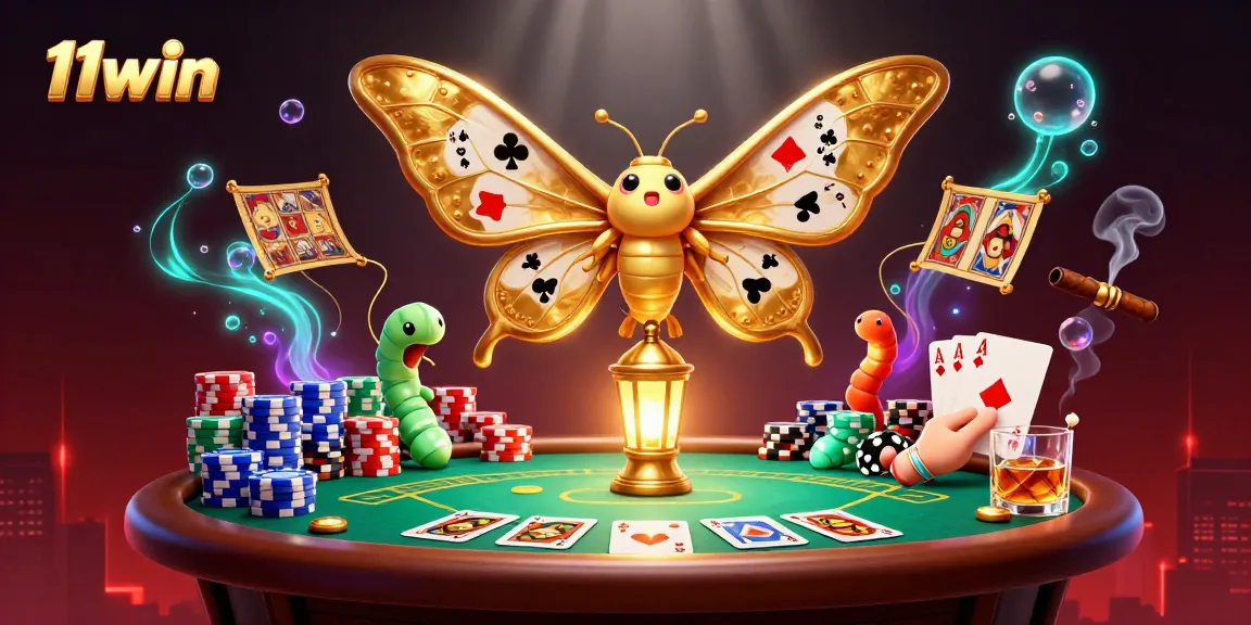 Experience thrilling gameplay at 11win with vibrant casino scenes and dynamic poker elements.