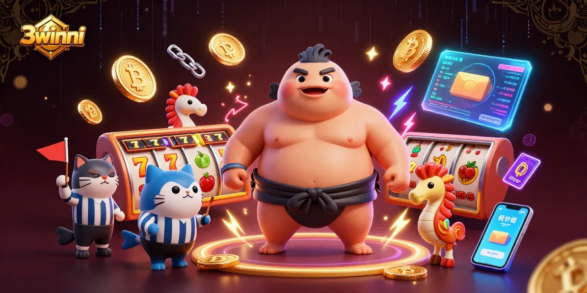 Join the excitement with 3winni as you play online slots in a vibrant underwater casino scene.