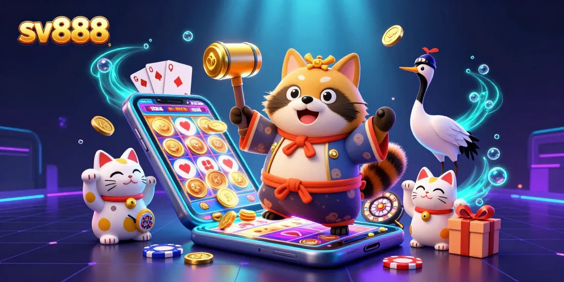 Experience unmatched excitement at sv888, featuring colorful slot games and vibrant fortune cats.