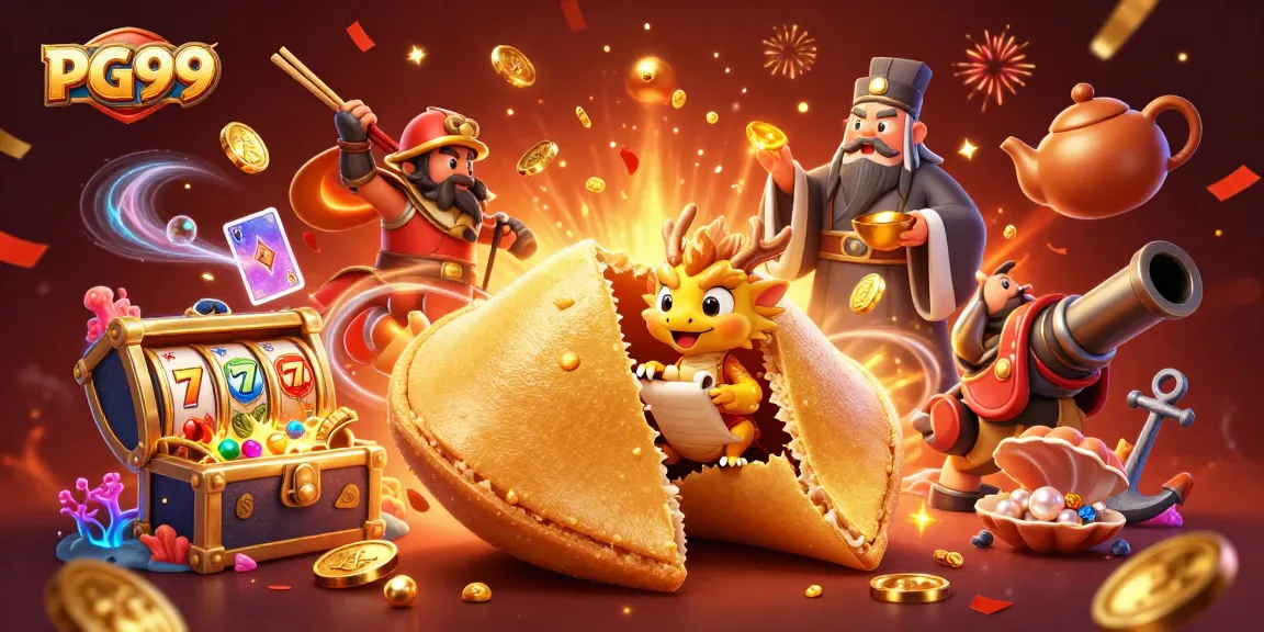 Engage with PG99's thrilling slots in a vibrant, golden-themed 3D illustration.